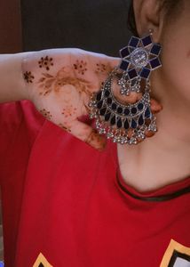 Blue Ethnic Earring