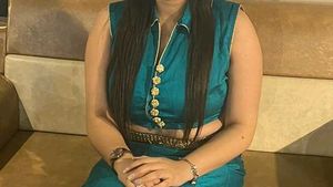 Teal festive blouse