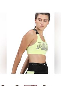 PUMAWomen Sports Lightly Padded Bra (Yellow)