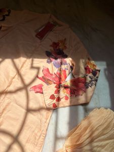 ROHIT BAL PEACH COTTON SILK SUIT SET