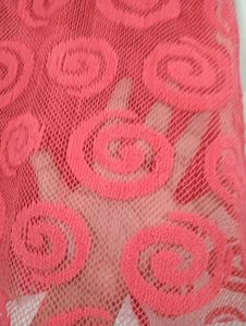 Woolen Net In Peach, Black And Green