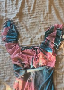 Aesthetic NEWME y2k vintage ruffle dress