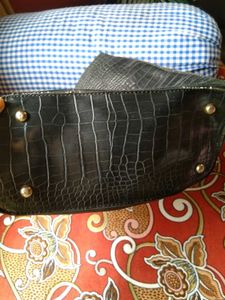 Lino Perros Faux Croc Shoulder Bag