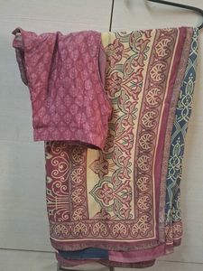 Grey Saree With Blouse