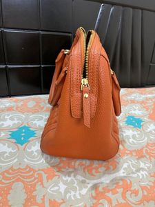 Da Milano Leather Quilted Satchel
