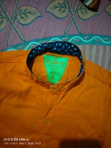 Off-White Orange Graphic Print Shirt