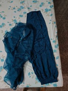 Embroidered Blue Kurta Set