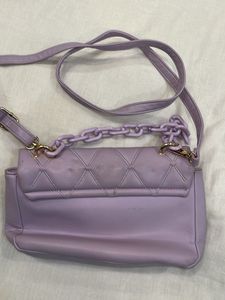 Lavender Textured Sling Bag