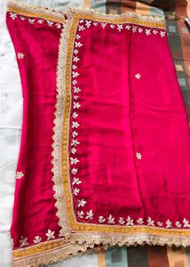 Mustard Gota Patti Embroidered Kurta Set