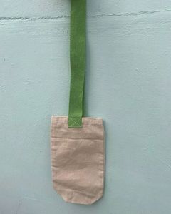 Water Bottle Bag Green Handle