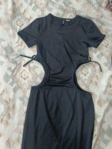 Black Cutout Mini Dress by H&M