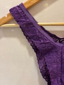 Purple Lace Thong