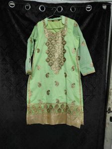 Green Embroidered Salwar Kameez