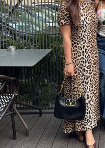 Leopard Print Midi Dress