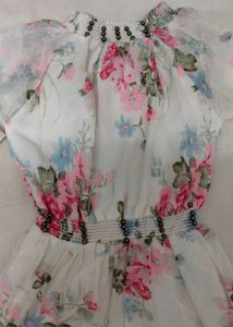 Floral Print Chiffon Dress