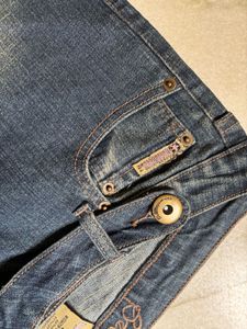 Floral Embroidered Flare Jeans