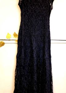 Latin Quarters Floral Self Design Maxi Party Dress
