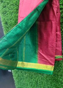 Maroon Silk Saree with Blouse