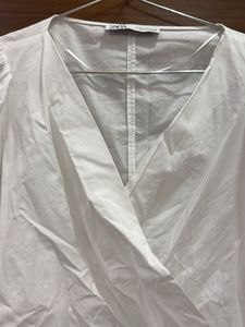Chic White Wrap Top