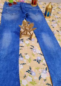 Acid Wash Blue Jeans