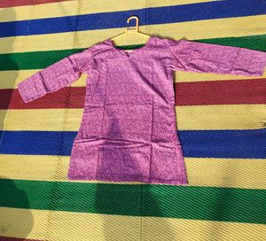 Purple Printed Kurti