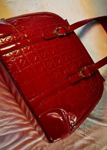Red Patent Leather Backpack