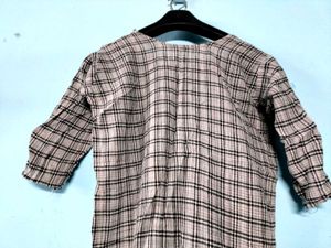 Black &amp; White Checked Kurti