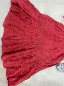 Coral Tiered Sundress