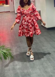 Floral Ruffle Mini Dress