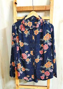 Black Floral Print Shirt size-44-46