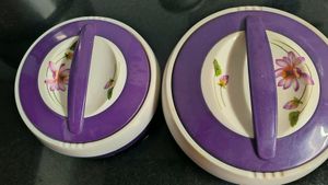 2 Casserole Purple Colour Unused