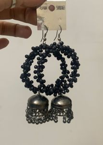 Black Jhumka Earrings