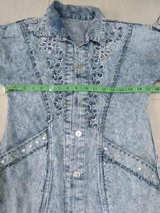 Jeans long top/ Shrug/Jacket -3 in 1