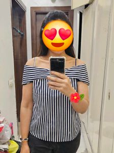 Striped Off Shoulder Top