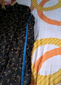 Black   Golden Flowers  Shirt