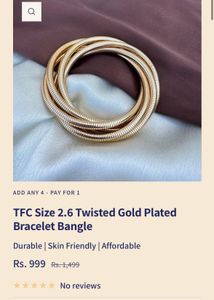 Anti Tarnish Bangle Bracelet