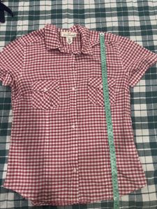 Red & White Checkered Top for women