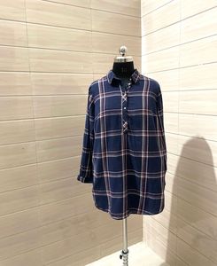 H&amp;M Plaid Shirt Tunic Top