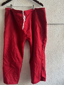 New Kurti Set -Musturd With Red Cotton Pant