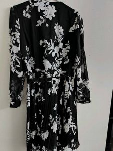 Harpa Black A-line Wrap Dress