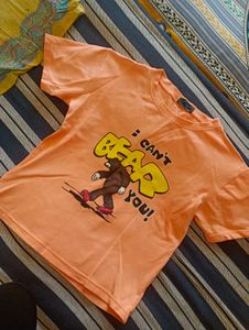 Orange 🧡 Tshirt With Print