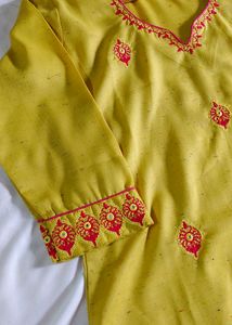 Beautiful Mustard KurtibPalazzo Set