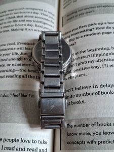 Silver-Tone Analog Watch (Fastrack)