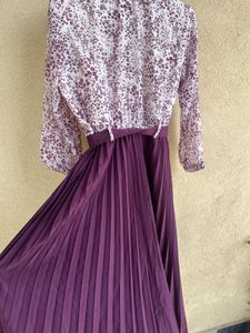 Pleated Purple Dress