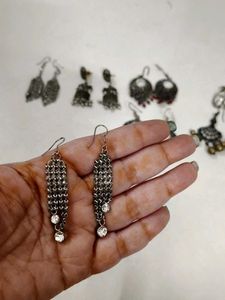 7 Pairs of Earrings &amp; 1 Ring - Mixed