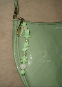 A Beautiful Sea Green Bag With Charm Included🥰✨