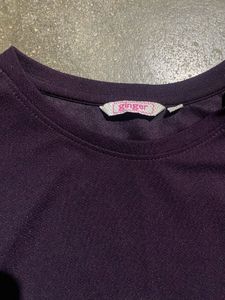 Purple Sheer Sleeve Dress