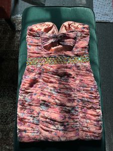 Floral Strapless Mini Dress