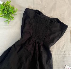 Black Strapless Mini Dress (bust 30-32)