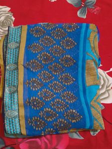 Elegant light Blue Saree